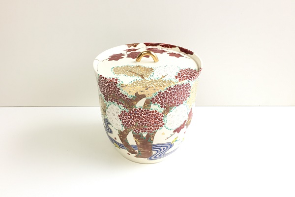 水指 雲錦流水 平安御室窯作販売|通販