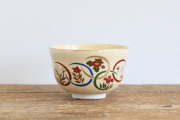 抹茶茶碗 仁清 花紋 宮地英香作