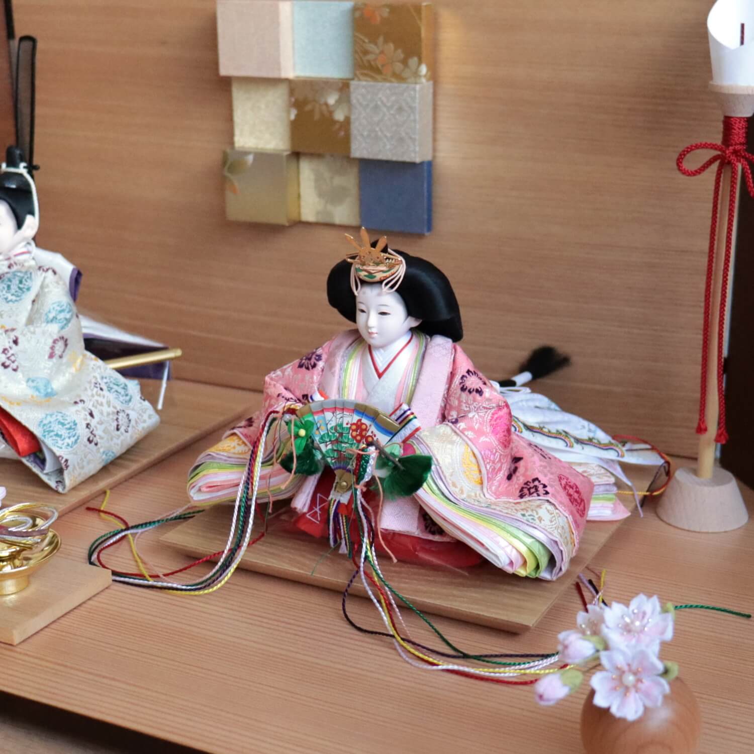 雛人形 コンパクト モダン おしゃれ インテリア ひな人形 おひなさま 小西清甫 京十一番正絹西陣織 有職文様 かわいい お雛様 雛 親王飾り 増村人形店 MMN1253