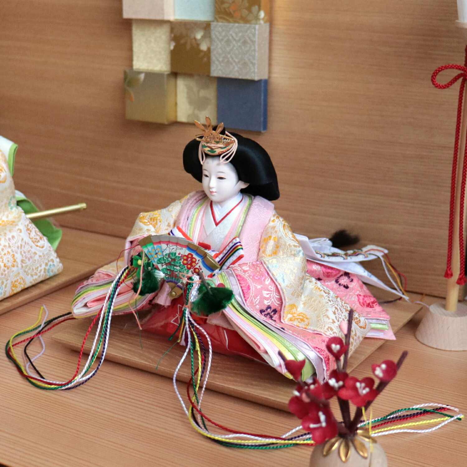 雛人形 コンパクト モダン おしゃれ インテリア ひな人形 おひなさま 小西清甫 京十一番正絹西陣織 有職文様 かわいい お雛様 雛 親王飾り 増村人形店 MMN1362