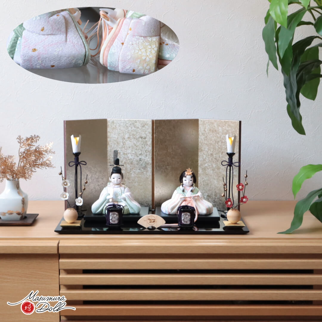 雛人形 コンパクト モダン おしゃれ インテリア ひな人形 おひなさま 希 nozomi 木目込み人形 かわいい お雛様 雛 親王飾り 増村人形店 MMN3612