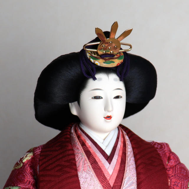 内閣総理大臣賞受賞作家 松宝作 十番 立雛 有職 向菱鶴 京製手描き屏風 