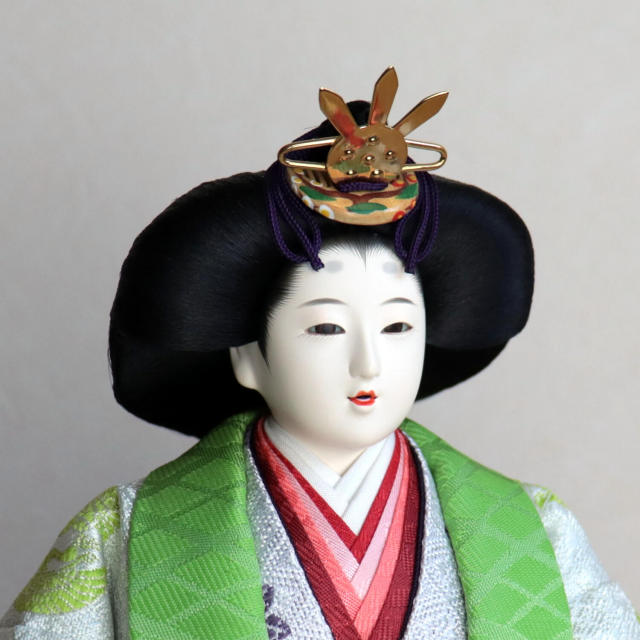 内閣総理大臣賞受賞作家 松宝作 十番 立雛 正絹西陣織黄櫨染 令和御 