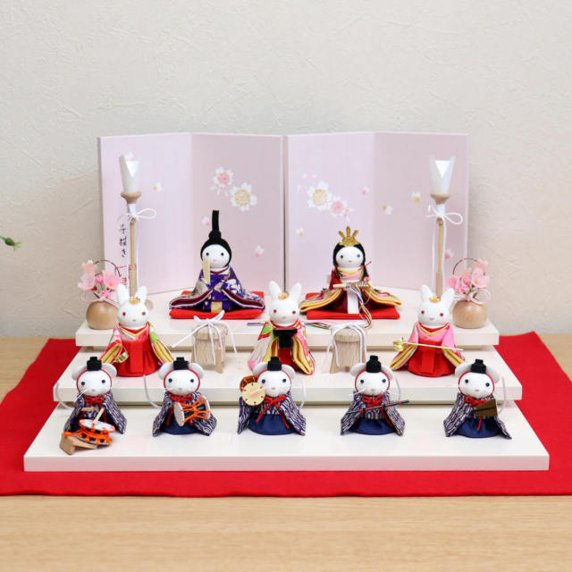 高級品　雛人形　三段飾り　雛壇　台座　お飾り台　本漆塗り　木製　金箔　屏風 卸売 通販インテリア・住まい・小物 - 高級品 雛人形 三段飾り