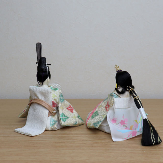 選べるお顔 小西実作 PICCONI 茜-あかね- 京製正絹西陣織 国産杉製月飾