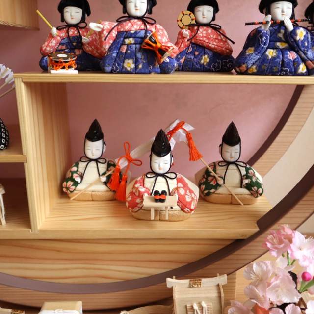 新作 木村一秀作 国産杉・円窓飾り15人総揃 総木製道具6品 コードレス