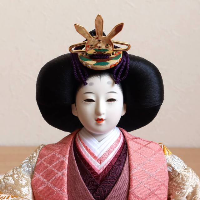 雛人形 伝統工芸士・清水光雲監修 春光作 25号 芥子 正絹西陣織 有職雛