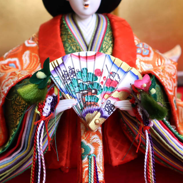 奈良彫 吉野雛 池野鉄仙作 『功名ばなし』 日本人形 焦げ臭い