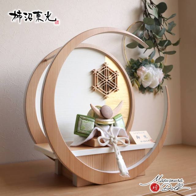 増村限定品】柿沼東光作 木目込み兜(ナチュラル杉・ノーマル上杉謙信型 