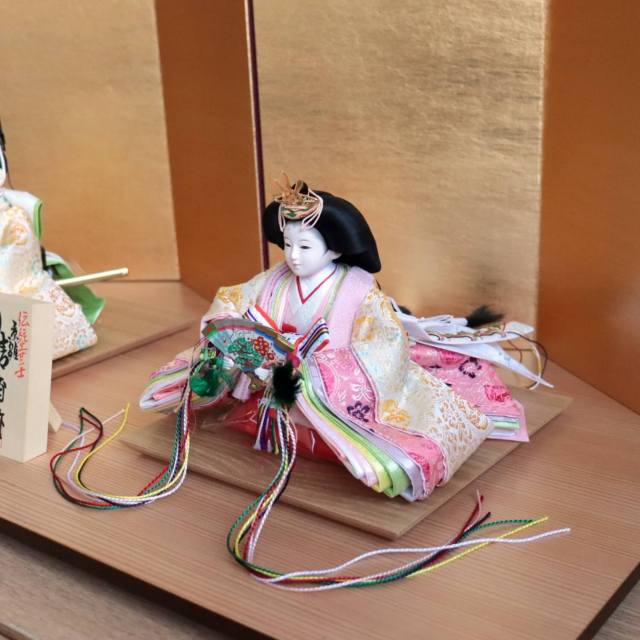 雛人形 コンパクト モダン おしゃれ インテリア ひな人形 おひなさま 小西清甫 京十一番正絹西陣織 淡黄 かわいい お雛様 雛 親王飾り 増村人形店 MMN1366