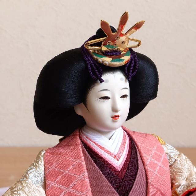 雛人形 伝統工芸士・清水光雲監修 春光作 25号 芥子 正絹西陣織 有職雛