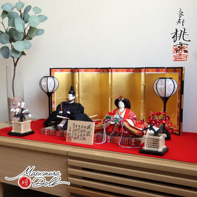 新作 京都 桃玄作 京十番正絹西陣織 有職 黒雲鶴 本仕立箔押屏風