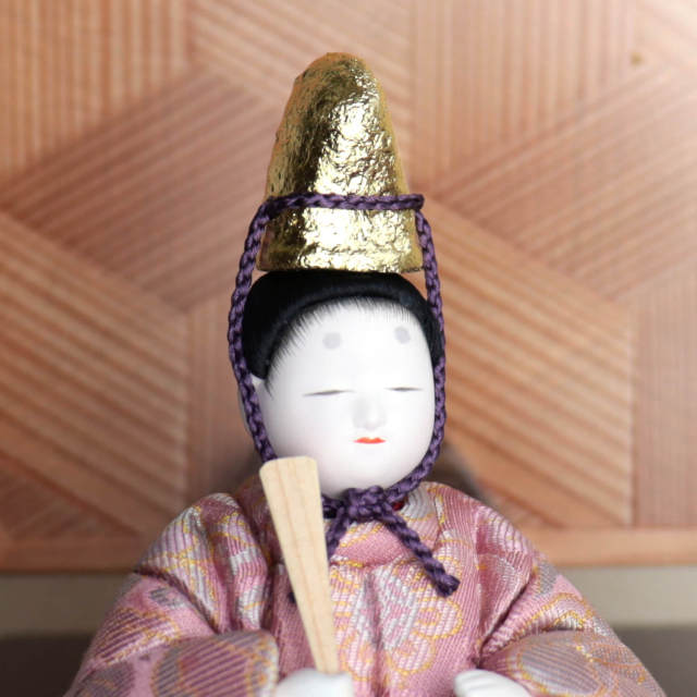 柿沼東光 作 江戸木目込人形 千歳雛　雛人形セット　正絹 西陣織 親王飾 美品 柿沼東光 作 江戸木目込人形 千歳雛 雛人形セット 正絹 西陣織
