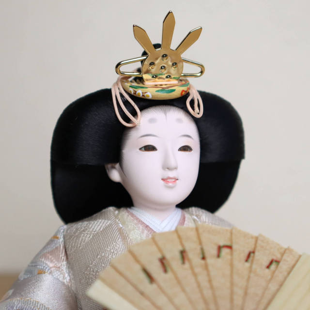 新品未使用　お雛様　屏風　ピンク　刺繍 雛人形 はるる ぷり姫 小芥子親王 マリさくら刺繍 赤屏風 横幅48cm