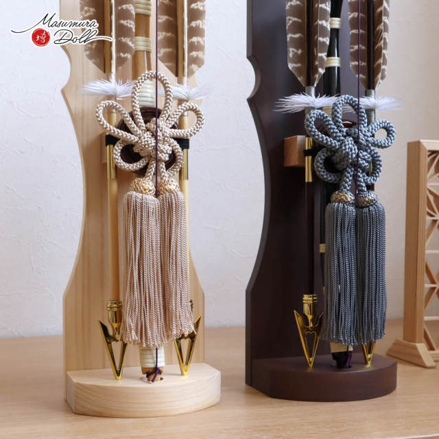 最新作【選べる2種類】 2way飾り 破魔弓 (白木、濃茶) 国鳥 天然キジ