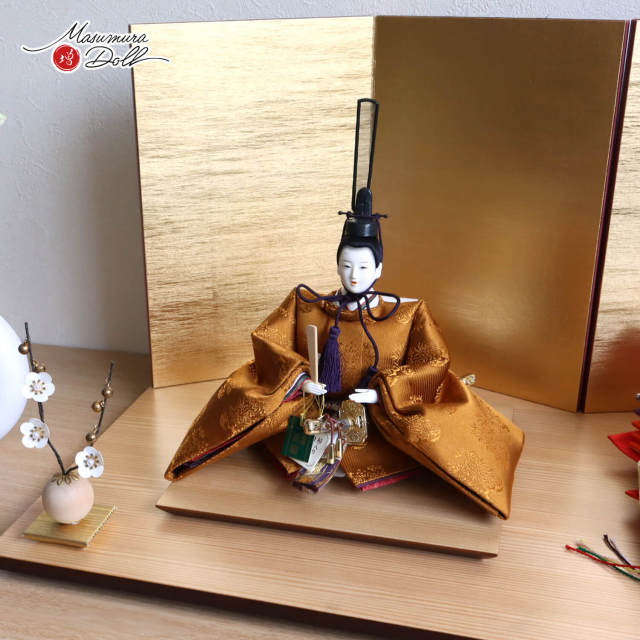 最新作】 小出松寿作 11番 正絹 黄櫨染 西陣織 令和 即位礼 済美箔屏風