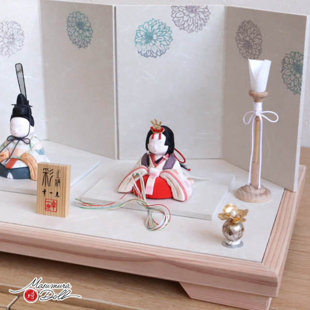 幸一光作 彩-AYA- 正絹西陣織 市松柄 (台)ピンク オレンジ ラメ入り花