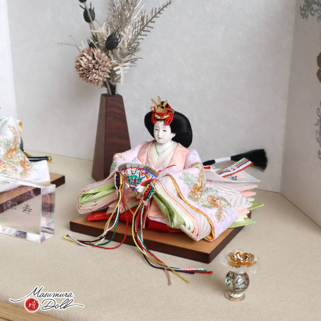 最新作】 小出松寿作 柳 親王 京刺繍 「菊花文様」頭師：市川伯