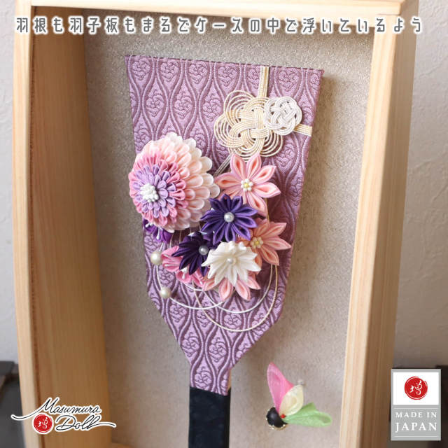 羽子板　アクリルケース　つまみ細工 羽子板 つまみ細工 アクリルケース入り 10号 久月 | 人形の大泉