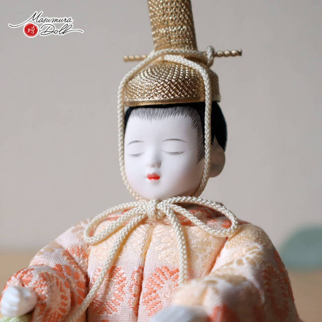 桃山雛人形 木製 伝統的 残りわずか 伝統工芸士 木村一秀作 正絹 桃山雛 月-tsuki-(小