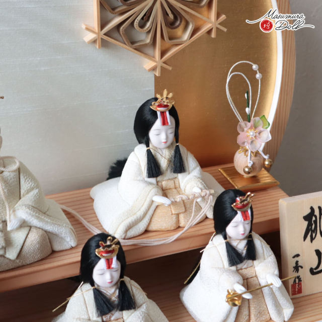 雛人形 お雛様　木目込み　一秀作 久月　① 合計25,000円 雛人形 お祝い 木目込み 一秀 ひな人形 親王飾 桃山雛 17号 かわいい