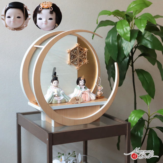 雛人形 コンパクト モダン おしゃれ インテリア ひな人形 おひなさま 希 nozomi 木目込み人形 かわいい お雛様 雛 親王飾り 増村人形店 MMN3631