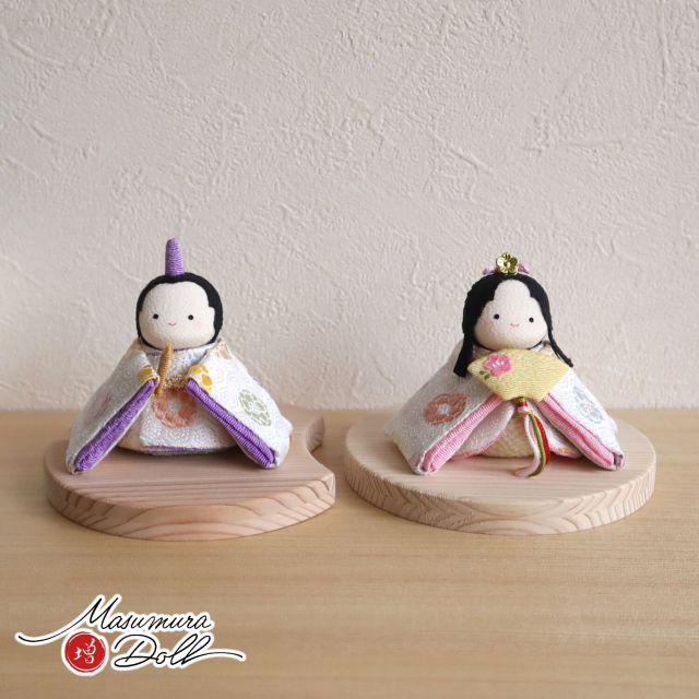 選べる二種類 ☆ (白地色々丸/水色唐花)京都ちりめん細工増村別注