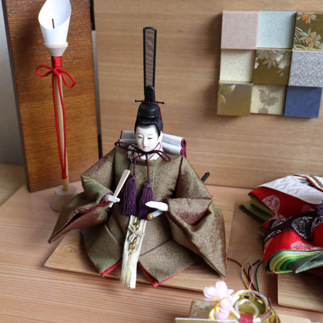 内閣総理大臣賞受賞作家 松宝作 25号 芥子 正絹西陣織麹塵染 ここのえ