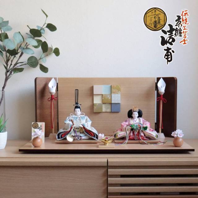 京都・平安武久作 京8号 薄水色糸縅 三つ編み 本金箔押小札 杉製唐櫃