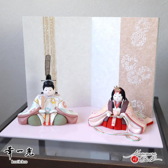 新作 幸一光作 木目込 小雪 シリーズ「しずく」 正絹西陣織 梅花紋