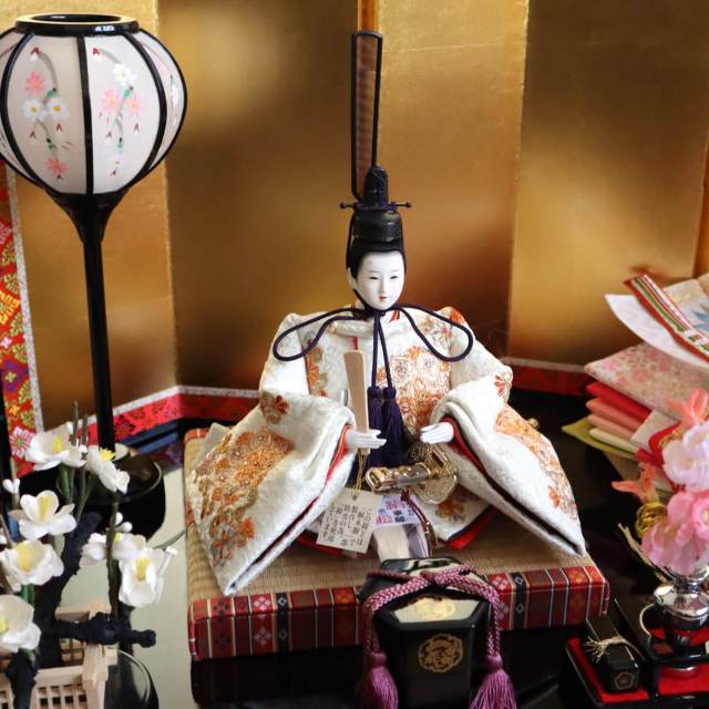 新品 最高級品 小出松寿監修の極上頭 京七番頭 １組セット 未使用品 希少品 雛人形】京十番 平安 円華壱年文様 親王飾り〈小出松寿作〉[213