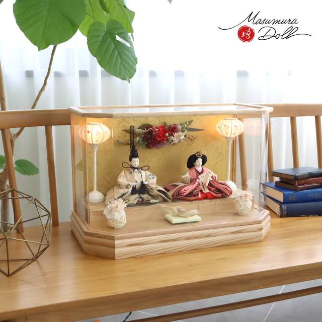 雛人形 伝統工芸士・清水光雲監修 春光作 25号 芥子 正絹西陣織 有職雛
