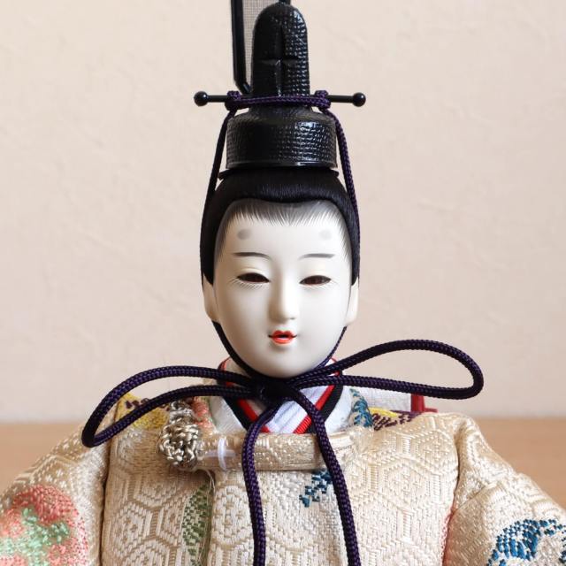 雛人形 伝統工芸士・清水光雲監修 春光作 25号 芥子 正絹西陣織 有職雛