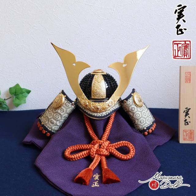 御所人形 御飾馬 四光仏 増村人形店 別所実正作 4号 透かし 唐草 阿古陀形星兜 正絹 朱赤