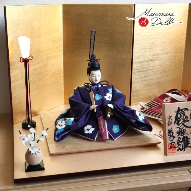 京都 尊正作 11番 京友禅 手描手描き京友禅 モダン椿 2曲一双済美箔