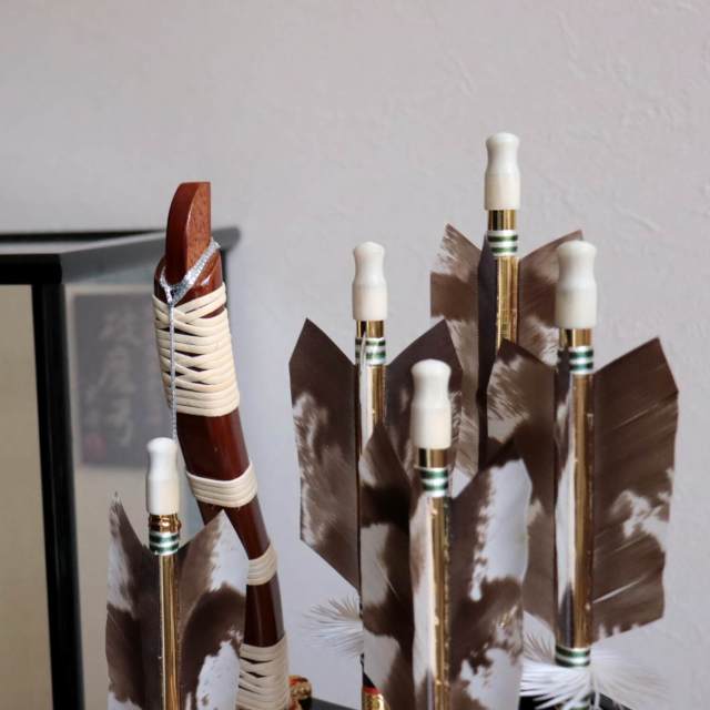 日本最高級矢破魔弓 本鷹羽根 玄晋作 13号 超希少本鷹羽破魔弓 本藤巻