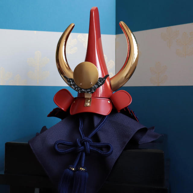 伝統工芸士 大越忠保作 前田慶次 片岡屏風店謹製 本仕立屏風「紺和紙に