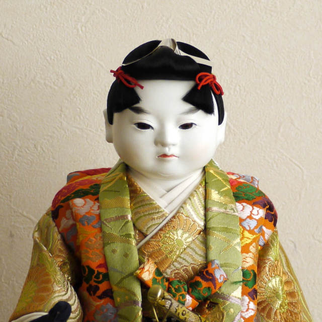 大橋弌峰作 若殿 頭作家・西本左京 衣装手織正絹・正絹本金【一点物