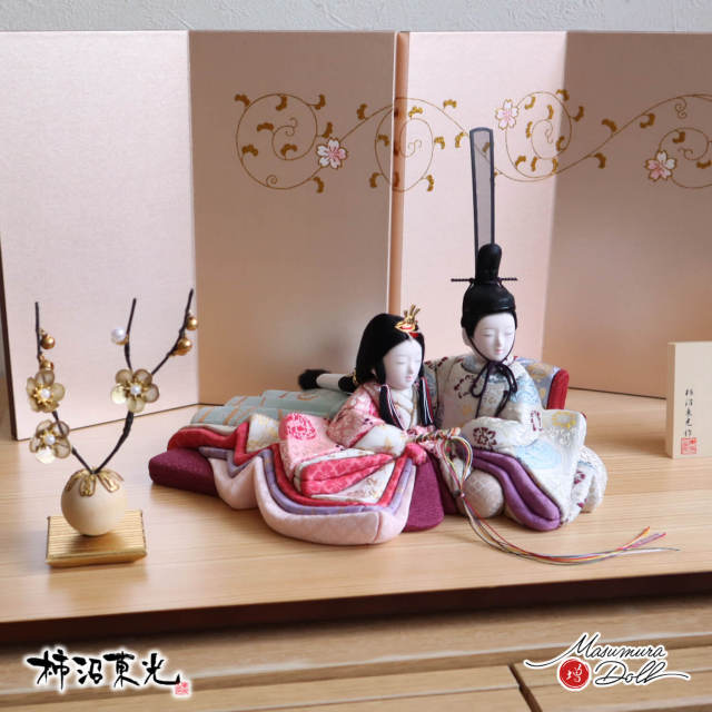 【夢小雛「麗夢」 柿沼東光作】お雛様 ひな人形 雛人形 コンパクト モダン おしゃれ インテリア ひな人形