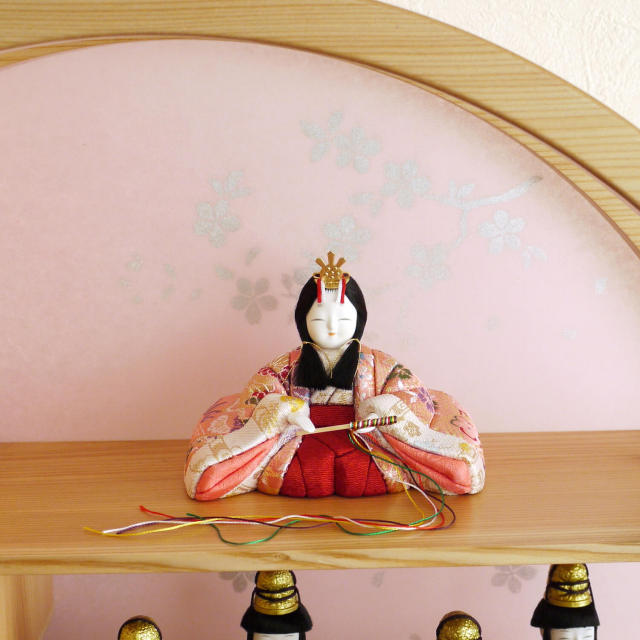 木村一秀作 国産杉・円窓飾り15人総揃 総木製道具九品 ナチュラル燭台