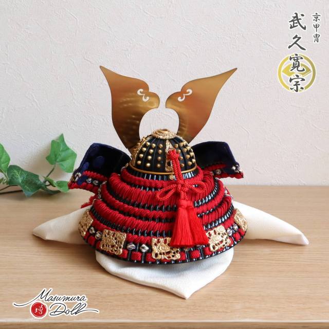 小柄袋　彫刻　蒔絵　珍品 新作 伝統工芸士 京都・武久寛宗作 京8号 赤糸 本漆黒小札 国産三曲黒