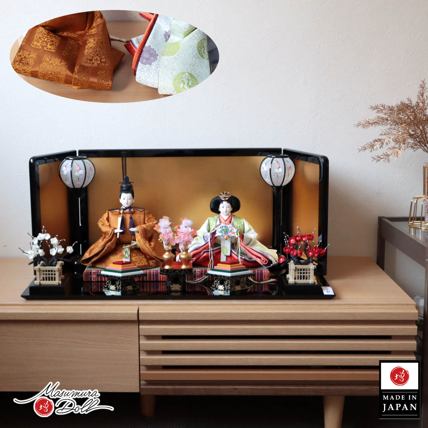雛人形 コンパクト モダン おしゃれ インテリア ひな人形 おひなさま 清水光雲監修 春光 十番 かわいい お雛様 雛 親王飾り 10000364