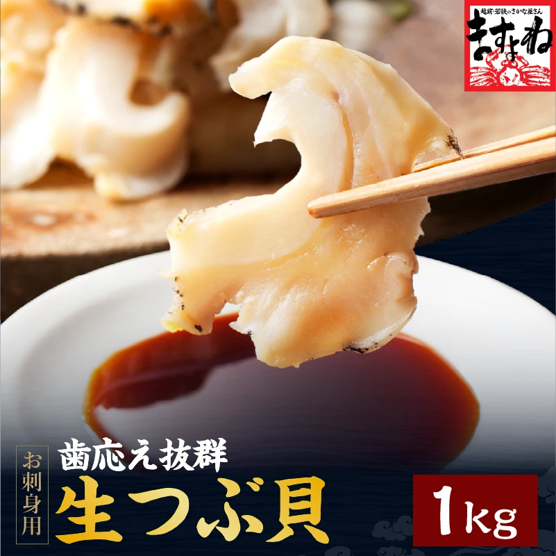 【お刺身用】大粒生つぶ貝大盛り1kg(500g×2)コリコリ食感が堪らない!