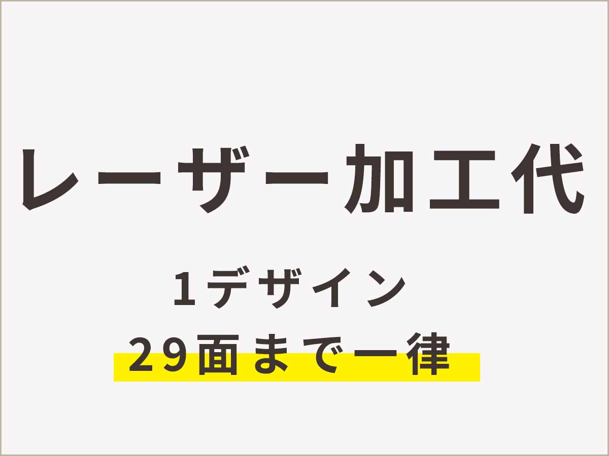 レーザー加工代【1デザイン29面まで】