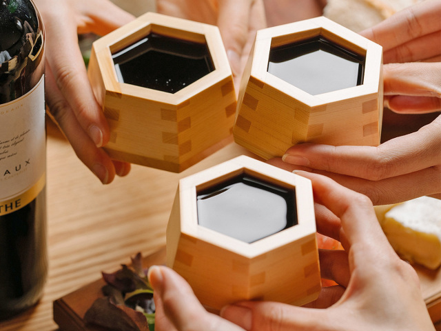 枡×ワインの絶妙なマッチ】アポロワイン枡