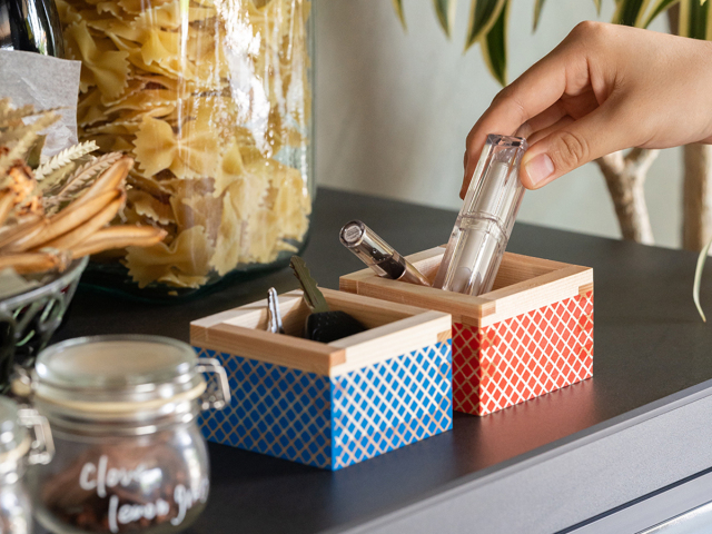 国産桧】カラー枡 ペアセット