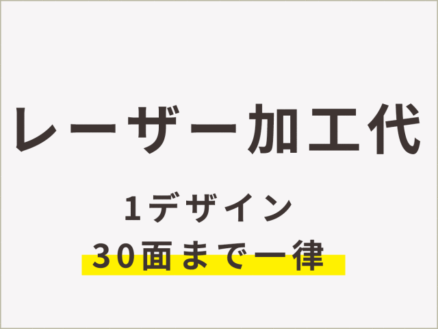 レーザー加工代【1デザイン30面まで】 レーザー加工代_30面まで