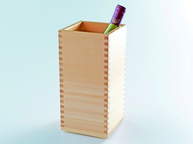 結露しにくい！新しい和と洋の癒合】木製 枡のワインクーラー