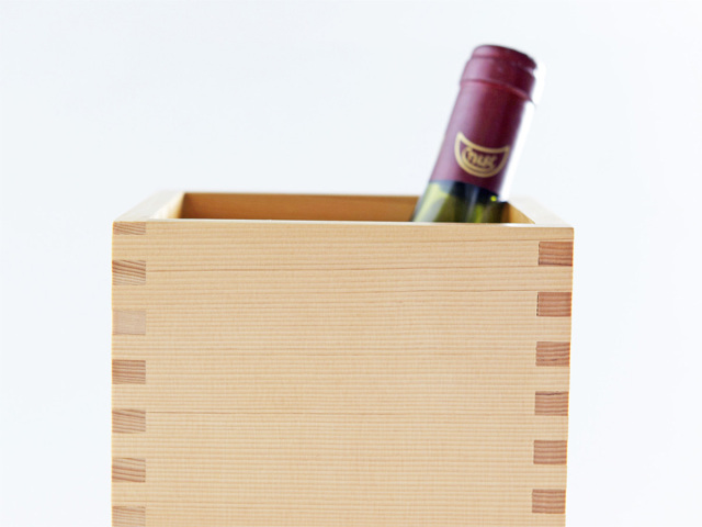 結露しにくい！新しい和と洋の癒合】木製 枡のワインクーラー