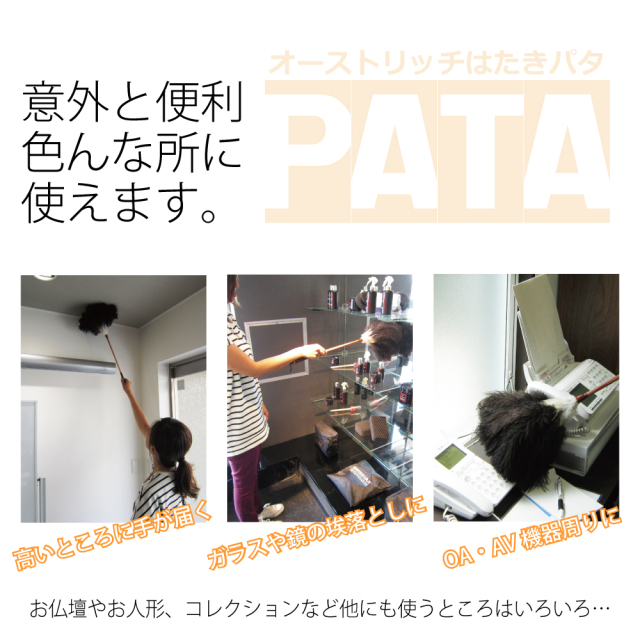 オーストリッチはたき PATA+《パタ・プラス》 約68cm // 高級 ダチョウ